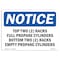 Signmission OSHA Notice Sign, 5" Height, 7" Width, Top Two (2) Racks Full Propane Sign With Symbol, Landscape OS-NS-D-57-L-18696 - alternate 1